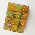 10pcs/set 16mm Three Color Addition Subtraction Positive Negative Symbol Dice Set Dnd D6 Digital Dice for Board Game Wanzhi Card