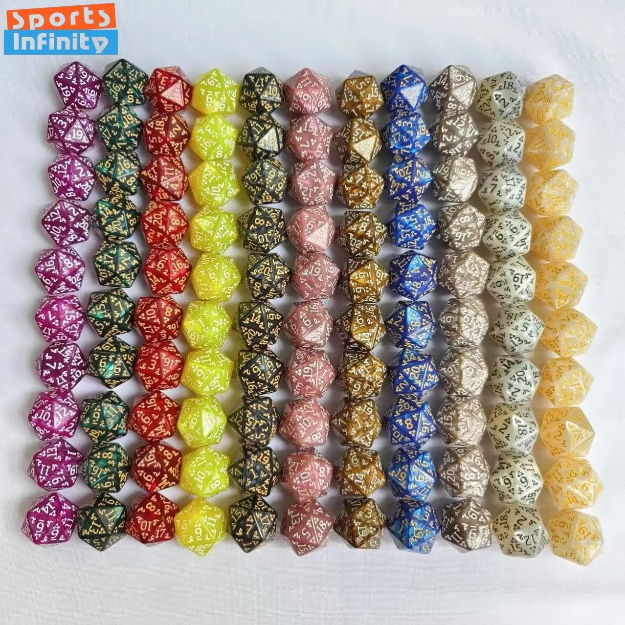 10pcs of  Dragon Pattern Polyhedral Dice Set D20 Number Dice for DND TRPG RPG D20 D12 D10 D8 D6 D4 Table Board Game Dnd Dice Set