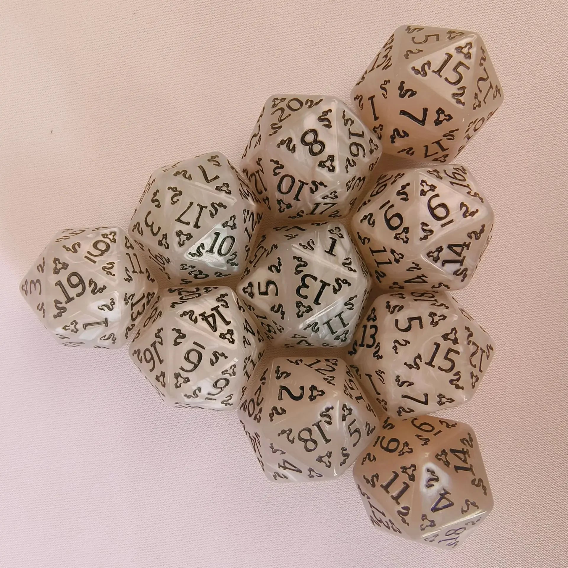 10pcs of  Dragon Pattern Polyhedral Dice Set D20 Number Dice for DND TRPG RPG D20 D12 D10 D8 D6 D4 Table Board Game Dnd Dice Set