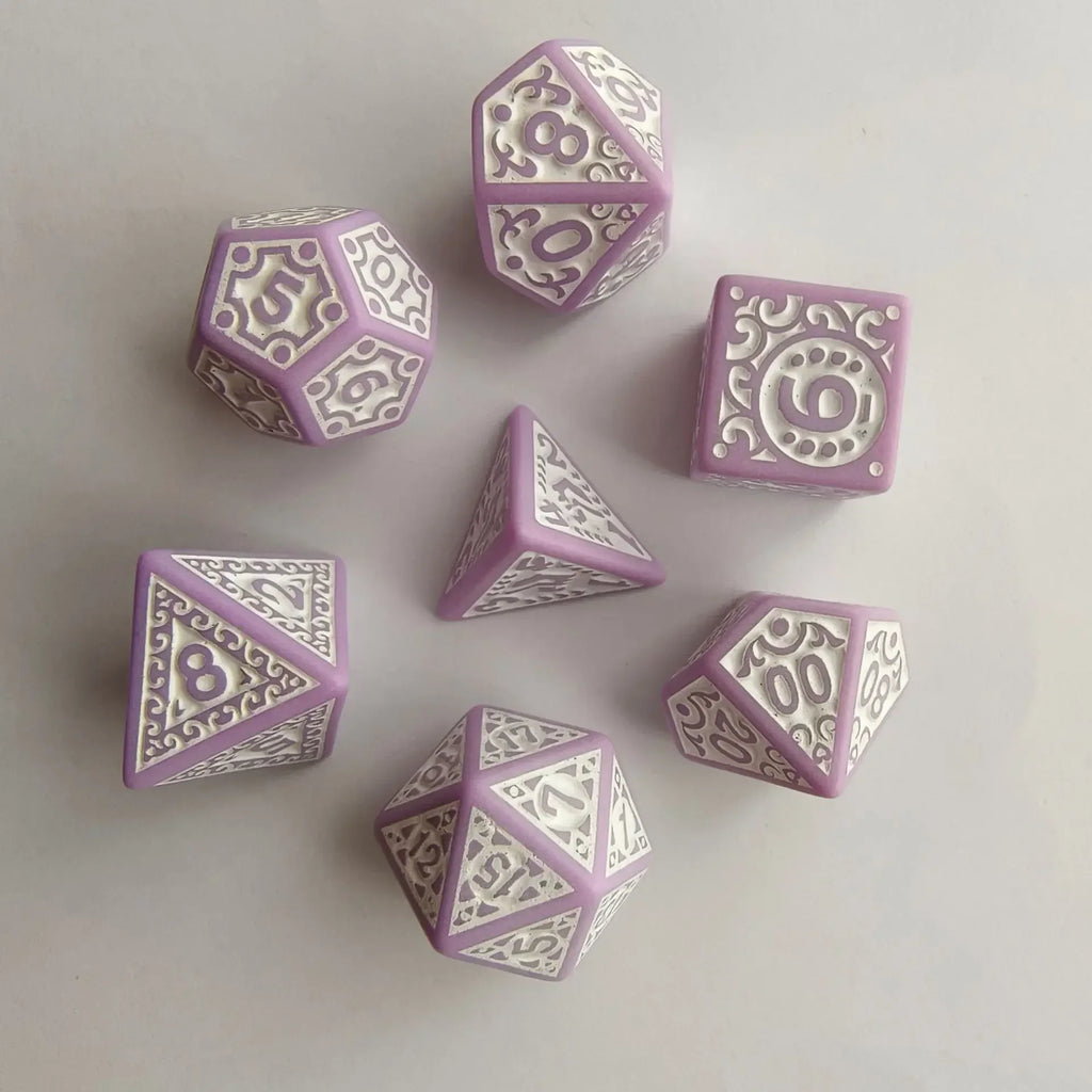 7pcs/set Hollow Acrylic Number Dice for DND Cthulhu COC RPG Board Game Running Team Entertainment Polyhedral Dice DND Dice Set