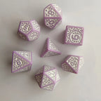 7pcs/set Hollow Acrylic Number Dice for DND Cthulhu COC RPG Board Game Running Team Entertainment Polyhedral Dice DND Dice Set