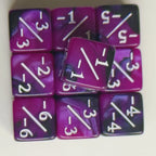 10pcs/set 16mm Three Color Addition Subtraction Positive Negative Symbol Dice Set Dnd D6 Digital Dice for Board Game Wanzhi Card