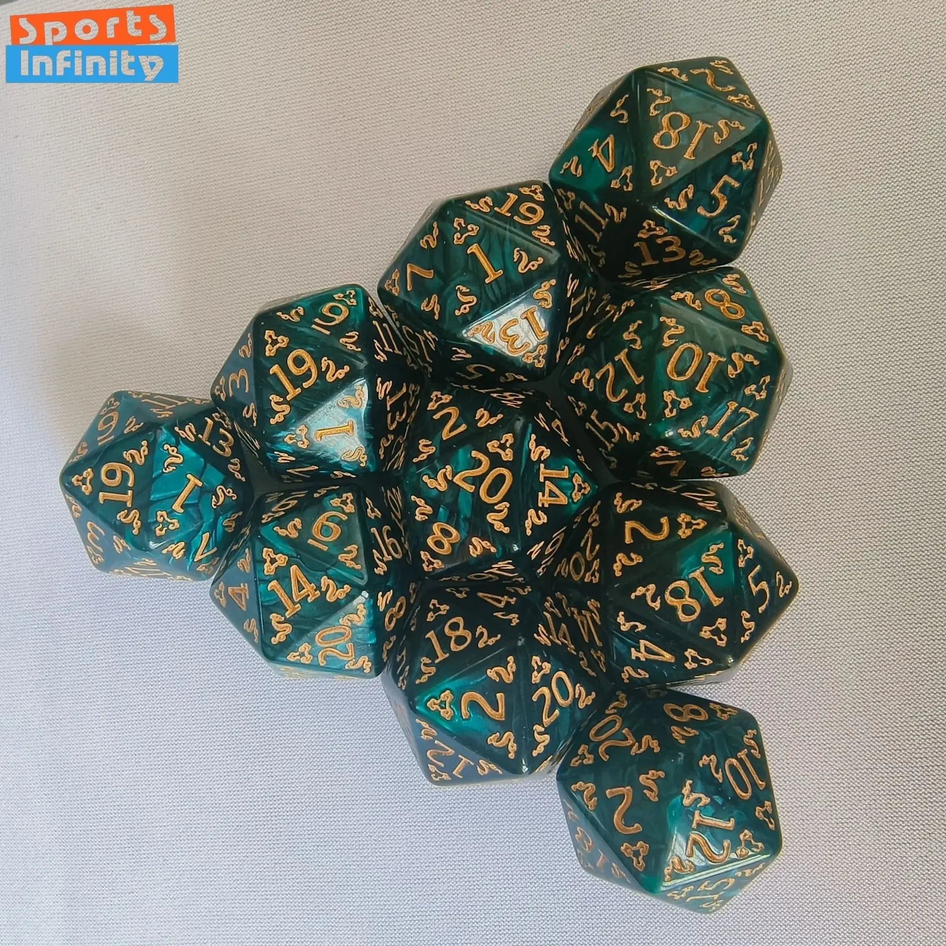 10pcs of  Dragon Pattern Polyhedral Dice Set D20 Number Dice for DND TRPG RPG D20 D12 D10 D8 D6 D4 Table Board Game Dnd Dice Set