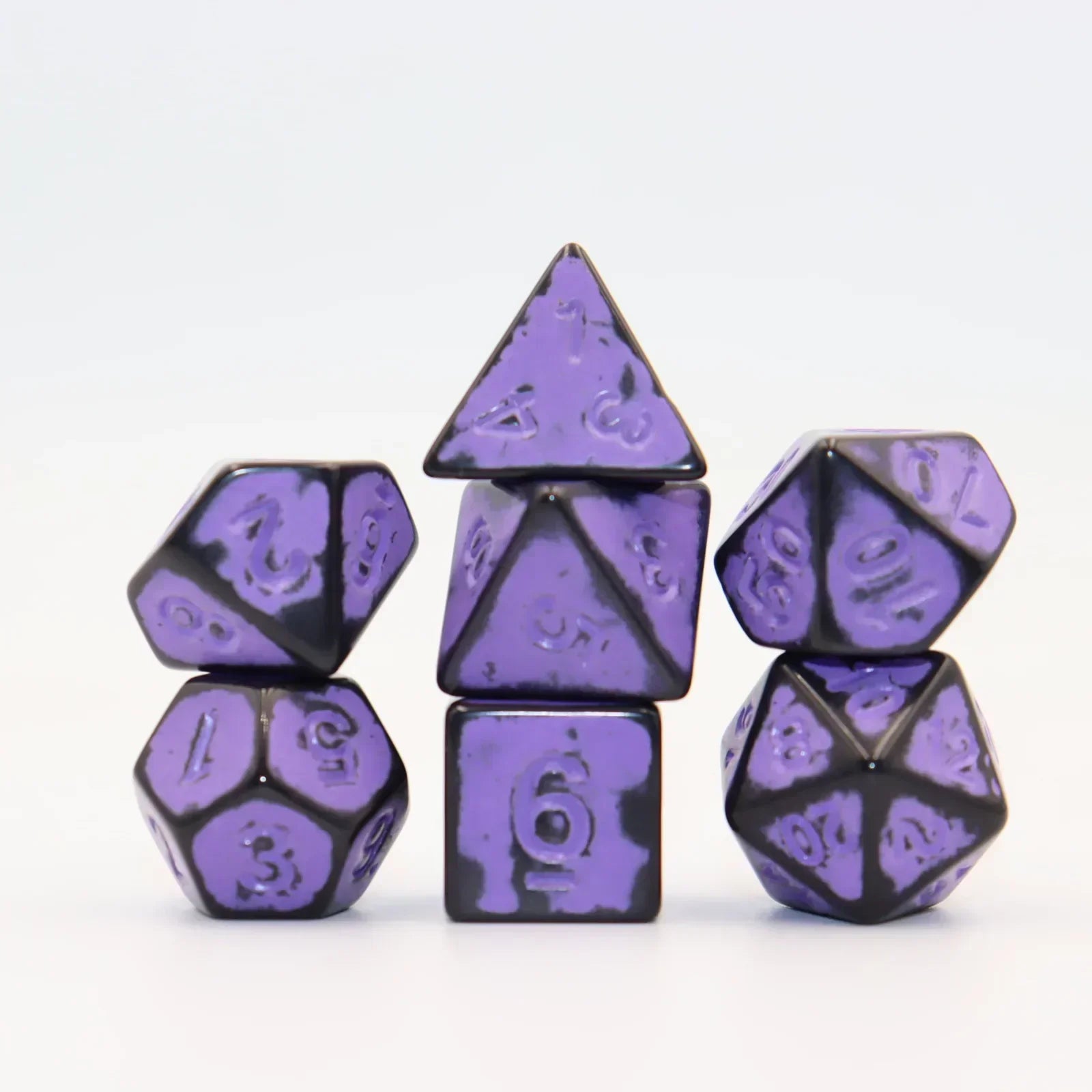 7Pcs 16mm Vintage Black Red Blue Green Yellow Grey Number Dice D20 D12 D10 D8 D6 D4 TRPG Board Game Polyhedral Dice DND Dice Set