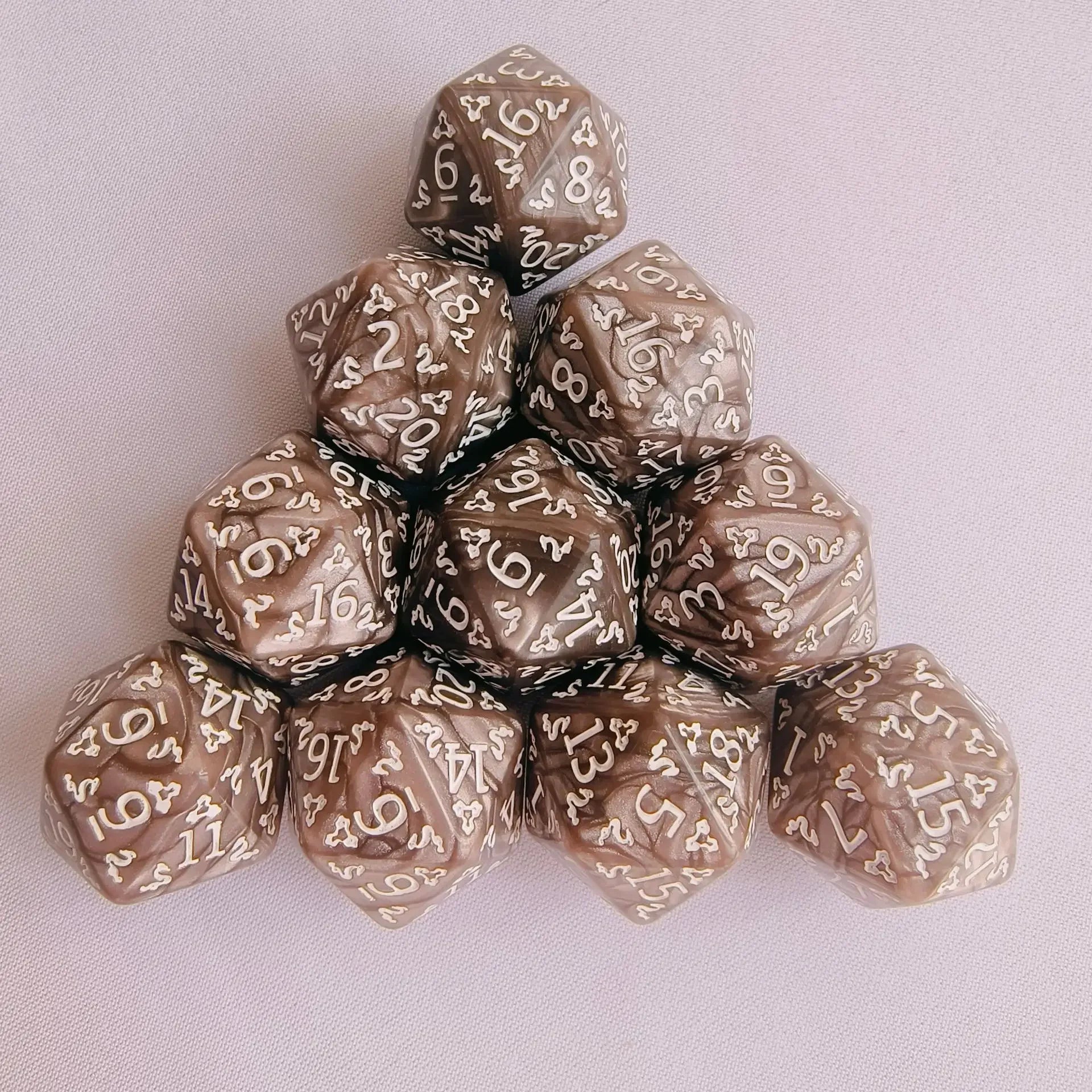 10pcs of  Dragon Pattern Polyhedral Dice Set D20 Number Dice for DND TRPG RPG D20 D12 D10 D8 D6 D4 Table Board Game Dnd Dice Set
