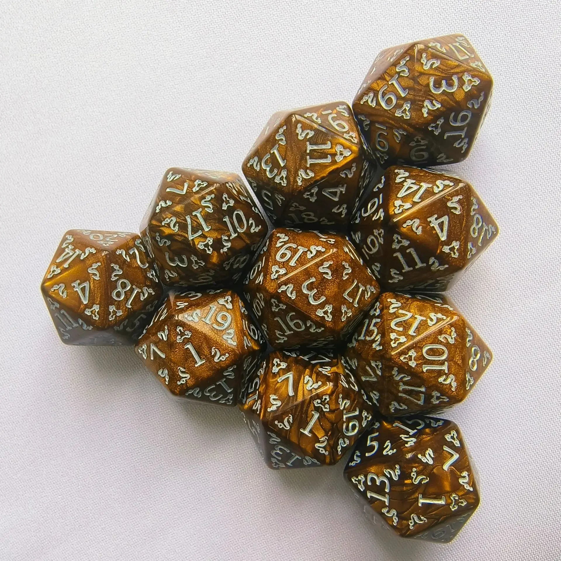 10pcs of  Dragon Pattern Polyhedral Dice Set D20 Number Dice for DND TRPG RPG D20 D12 D10 D8 D6 D4 Table Board Game Dnd Dice Set