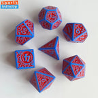 7pcs/set Hollow Acrylic Number Dice for DND Cthulhu COC RPG Board Game Running Team Entertainment Polyhedral Dice DND Dice Set