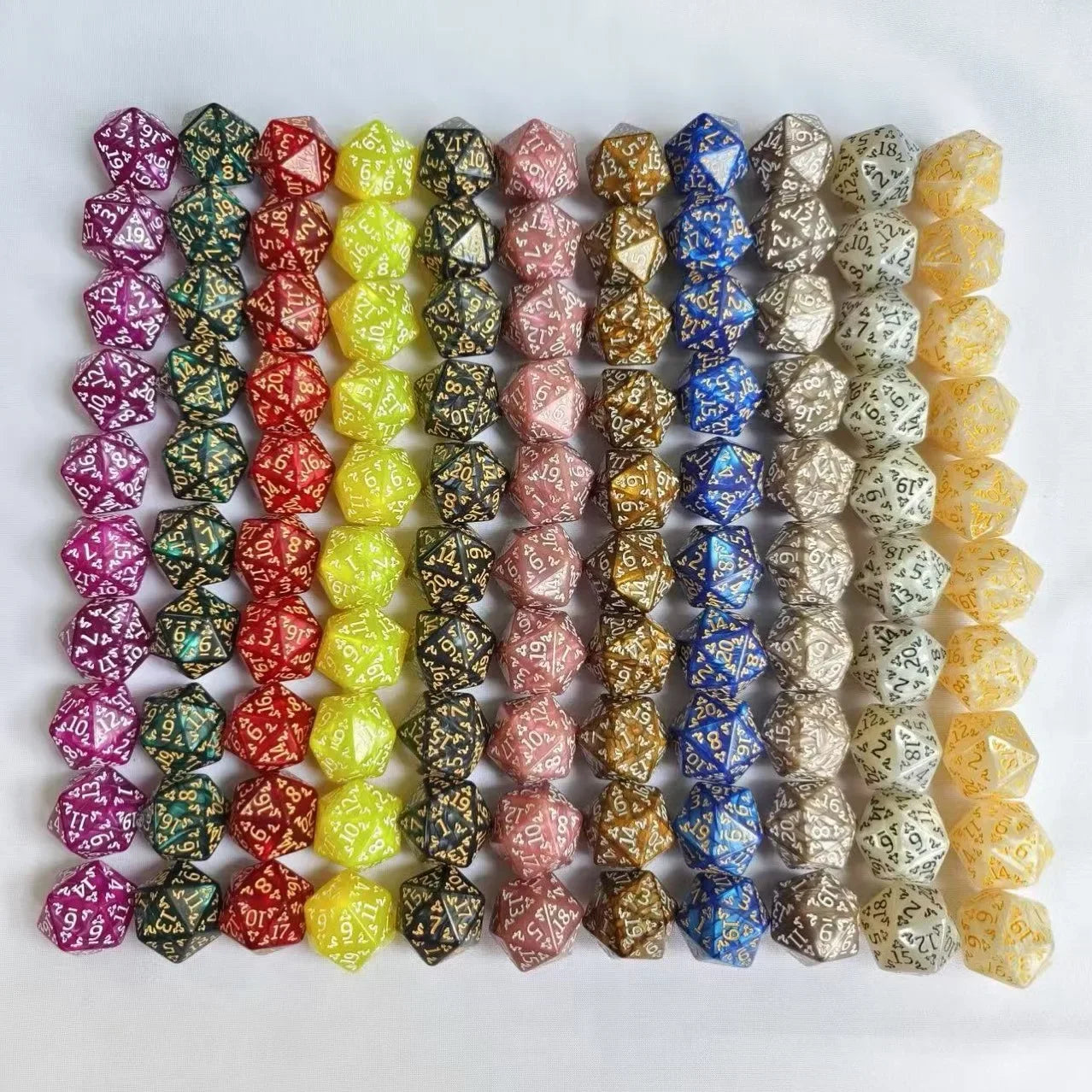 10pcs of  Dragon Pattern Polyhedral Dice Set D20 Number Dice for DND TRPG RPG D20 D12 D10 D8 D6 D4 Table Board Game Dnd Dice Set
