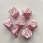 7pcs/set Hollow Acrylic Number Dice for DND Cthulhu COC RPG Board Game Running Team Entertainment Polyhedral Dice DND Dice Set