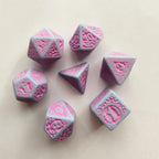 7pcs/set Hollow Acrylic Number Dice for DND Cthulhu COC RPG Board Game Running Team Entertainment Polyhedral Dice DND Dice Set