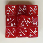 10pcs/set 16mm Three Color Addition Subtraction Positive Negative Symbol Dice Set Dnd D6 Digital Dice for Board Game Wanzhi Card