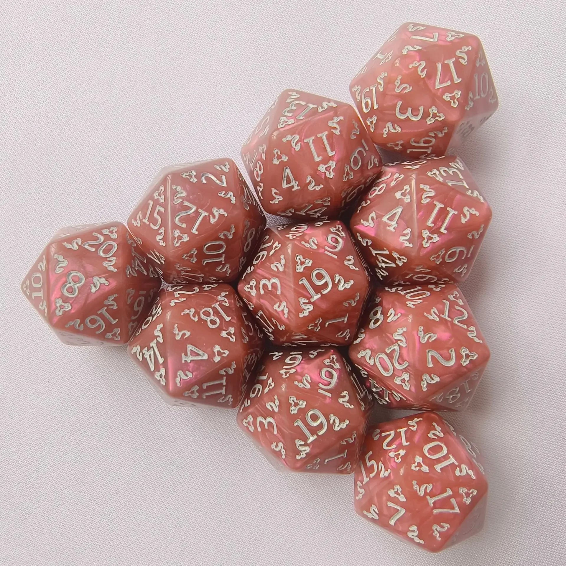 10pcs of  Dragon Pattern Polyhedral Dice Set D20 Number Dice for DND TRPG RPG D20 D12 D10 D8 D6 D4 Table Board Game Dnd Dice Set