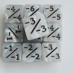 10pcs/set 16mm Three Color Addition Subtraction Positive Negative Symbol Dice Set Dnd D6 Digital Dice for Board Game Wanzhi Card